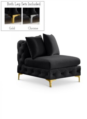 Tremblay Velvet Upholstered Armless Modular Chair