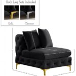 Tremblay Velvet Upholstered Armless Modular Chair