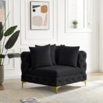 Tremblay Velvet Upholstered Corner Modular Chair