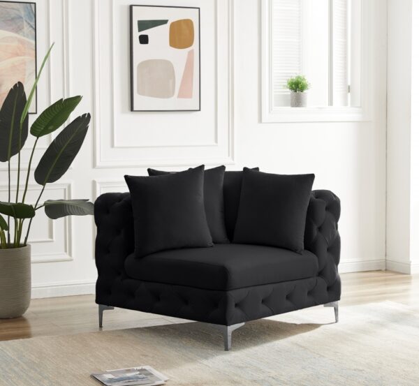 Tremblay Velvet Upholstered Corner Modular Chair