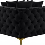 Tremblay Velvet Upholstered Corner Modular Chair