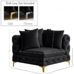 Tremblay Velvet Upholstered Corner Modular Chair