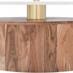 Stonewood Marble Top And Acacia Wood Base Coffee Table