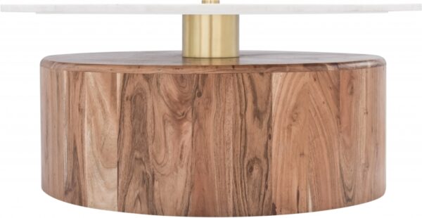 Stonewood Marble Top And Acacia Wood Base Coffee Table