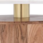 Stonewood Marble Top And Acacia Wood Base Coffee Table
