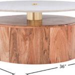 Stonewood Marble Top And Acacia Wood Base Coffee Table