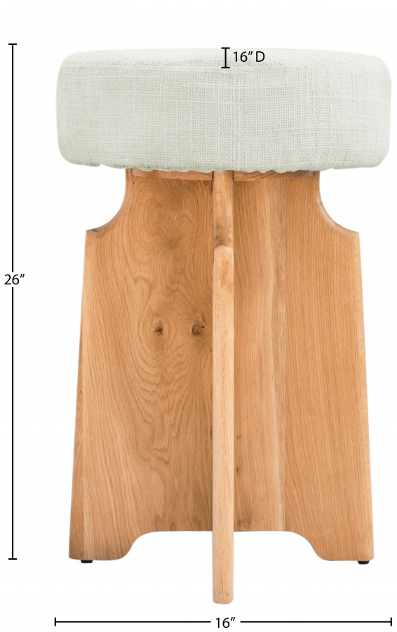 Jasper Boucle Fabric Upholstered Counter Stool