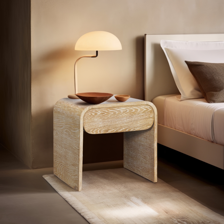 Cresthill Oak Wood Nightstand