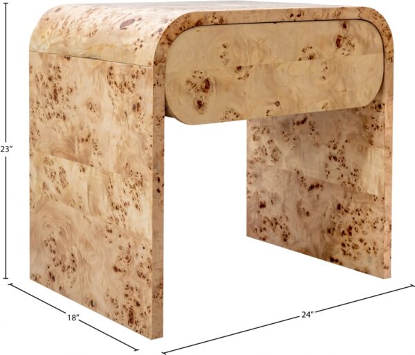 Cresthill Burl Wood Nightstand