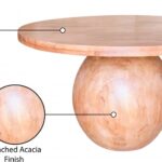 Halton 52" Acacia Wood Dining Table
