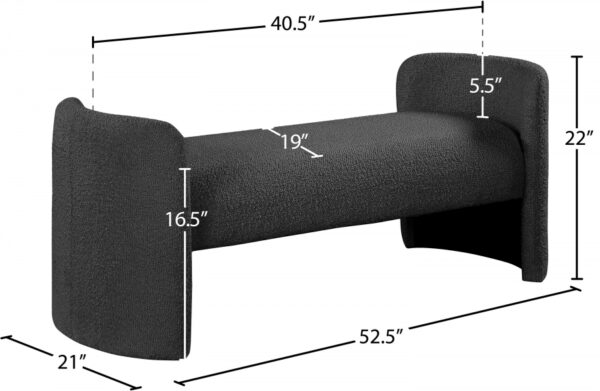Peyton Boucle Fabric Upholstered Bench