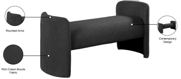 Peyton Boucle Fabric Upholstered Bench