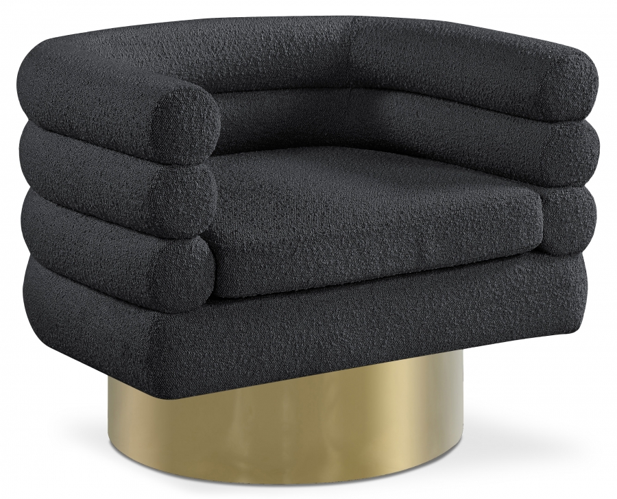 Tessa Boucle Fabric Upholstered Swivel Accent Chair