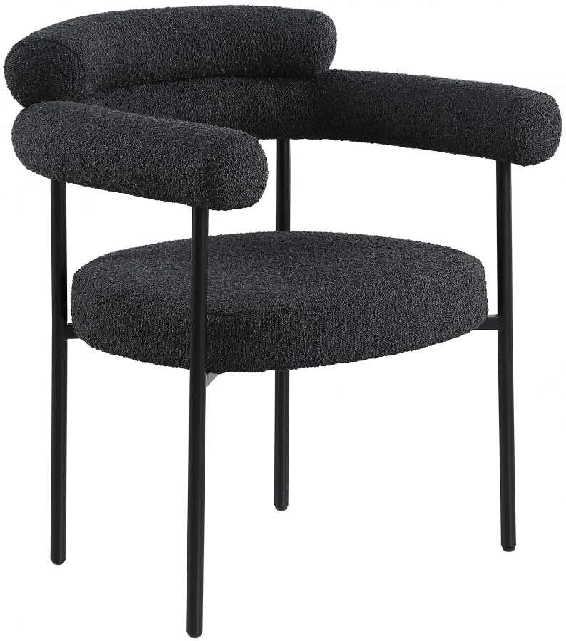 Blake Boucle Fabric Upholstered Dining Chair