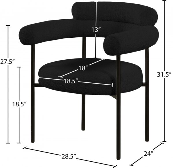 Blake Boucle Fabric Upholstered Dining Chair