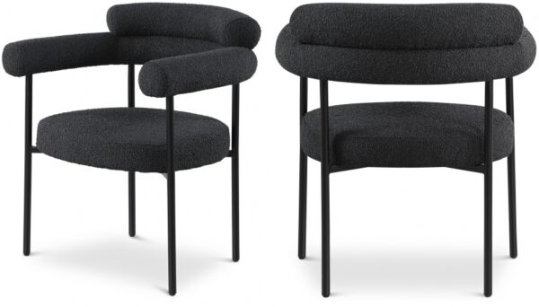 Blake Boucle Fabric Upholstered Dining Chair