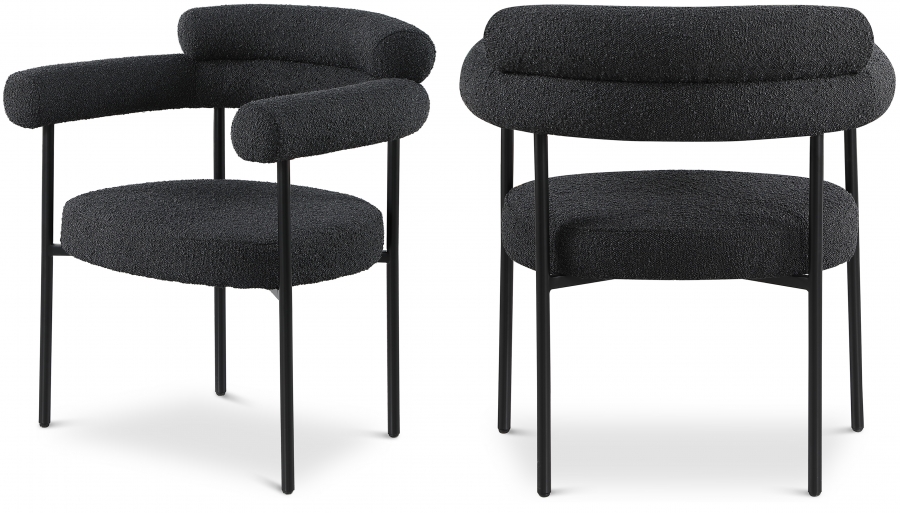 Blake Boucle Fabric Upholstered Dining Chair