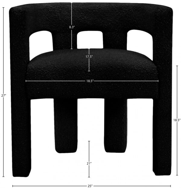 Athena Boucle Fabric Upholstered Accent | Dining Chair