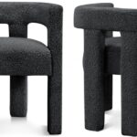 Athena Boucle Fabric Upholstered Accent | Dining Chair