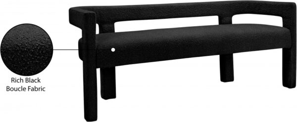 Athena Boucle Fabric Upholstered Bench