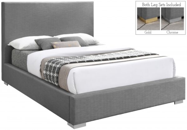 Crosby Linen Textured Fabric Upholstered Bed