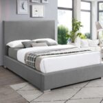 Crosby Linen Textured Fabric Upholstered Bed
