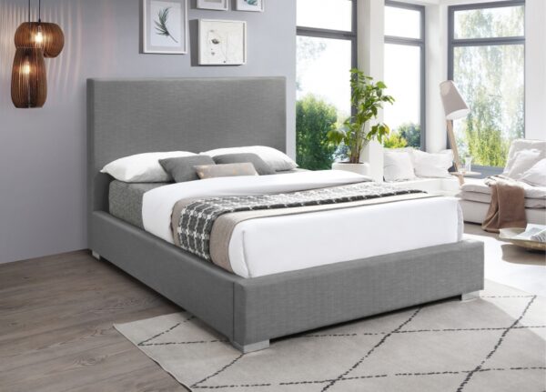 Crosby Linen Textured Fabric Upholstered Bed