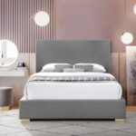 Crosby Linen Textured Fabric Upholstered Bed