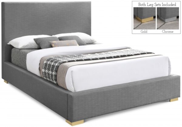 Crosby Linen Textured Fabric Upholstered Bed