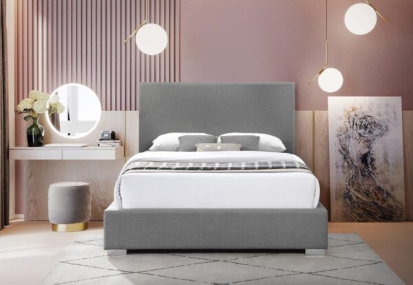 Crosby Linen Textured Fabric Upholstered Bed