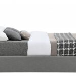 Crosby Linen Textured Fabric Upholstered Bed