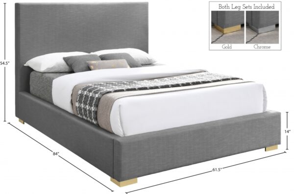 Crosby Linen Textured Fabric Upholstered Bed
