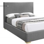 Crosby Linen Textured Fabric Upholstered Bed