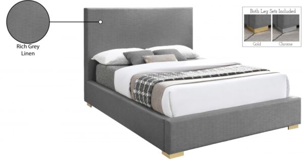 Crosby Linen Textured Fabric Upholstered Bed