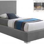 Crosby Twin Linen Textured Fabric Upholstered Bed