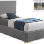 Crosby Twin Linen Textured Fabric Upholstered Bed