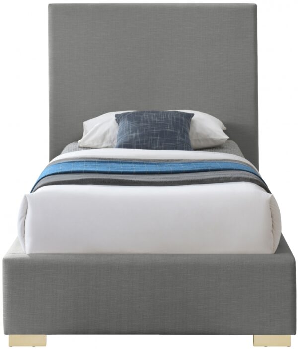 Crosby Twin Linen Textured Fabric Upholstered Bed