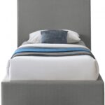 Crosby Twin Linen Textured Fabric Upholstered Bed