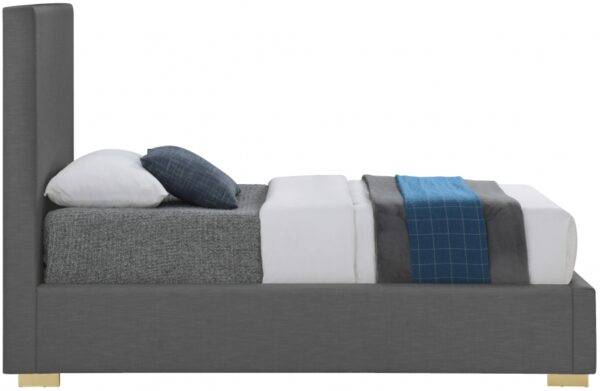 Crosby Twin Linen Textured Fabric Upholstered Bed