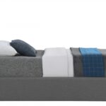 Crosby Twin Linen Textured Fabric Upholstered Bed