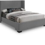 Oxford Linen Textured Fabric Upholstered Bed
