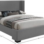 Oxford Linen Textured Fabric Upholstered Bed