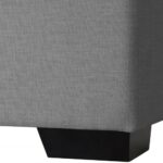 Oxford Twin Linen Textured Fabric Upholstered Bed