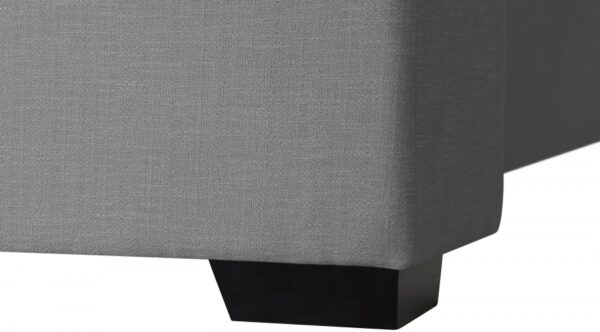 Oxford Twin Linen Textured Fabric Upholstered Bed