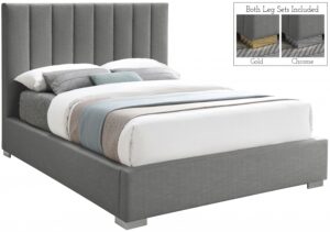 Pierce Linen Textured Fabric Upholstered Bed