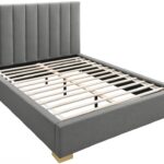 Pierce Linen Textured Fabric Upholstered Bed