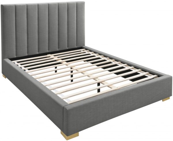 Pierce Linen Textured Fabric Upholstered Bed