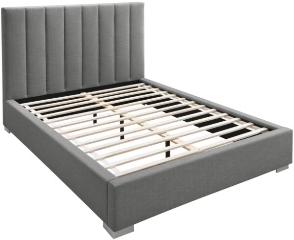 Pierce Linen Textured Fabric Upholstered Bed