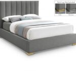 Pierce Linen Textured Fabric Upholstered Bed