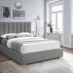 Pierce Linen Textured Fabric Upholstered Bed